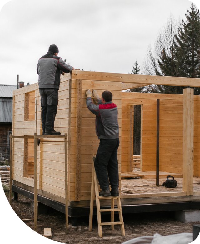 Строительство построек из бруса под ключ в Биробиджане недорого