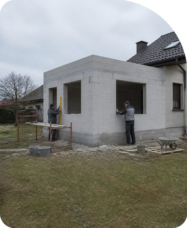 Пристройка из газобетона в Биробиджане по цене от 32949 р. | РадиДОМА-Брб